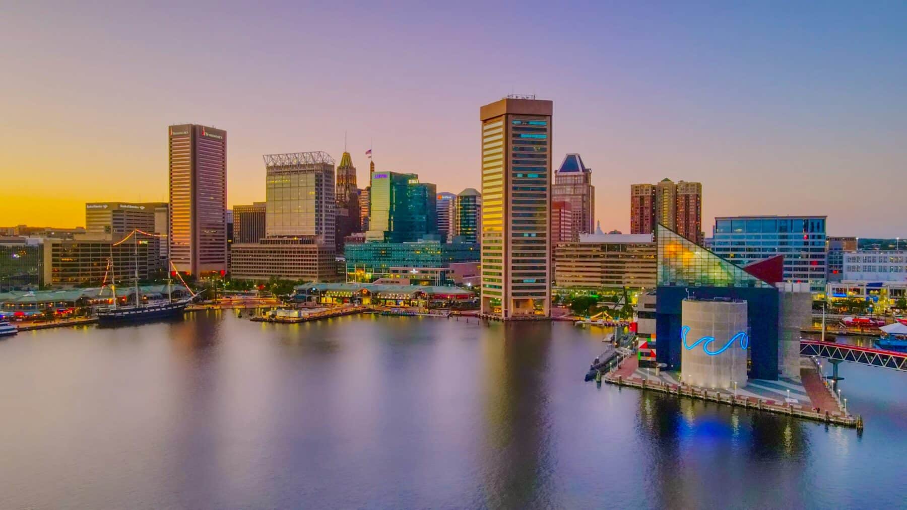 An early morning view of the Baltimore Harbor taken by Brendan Beale.